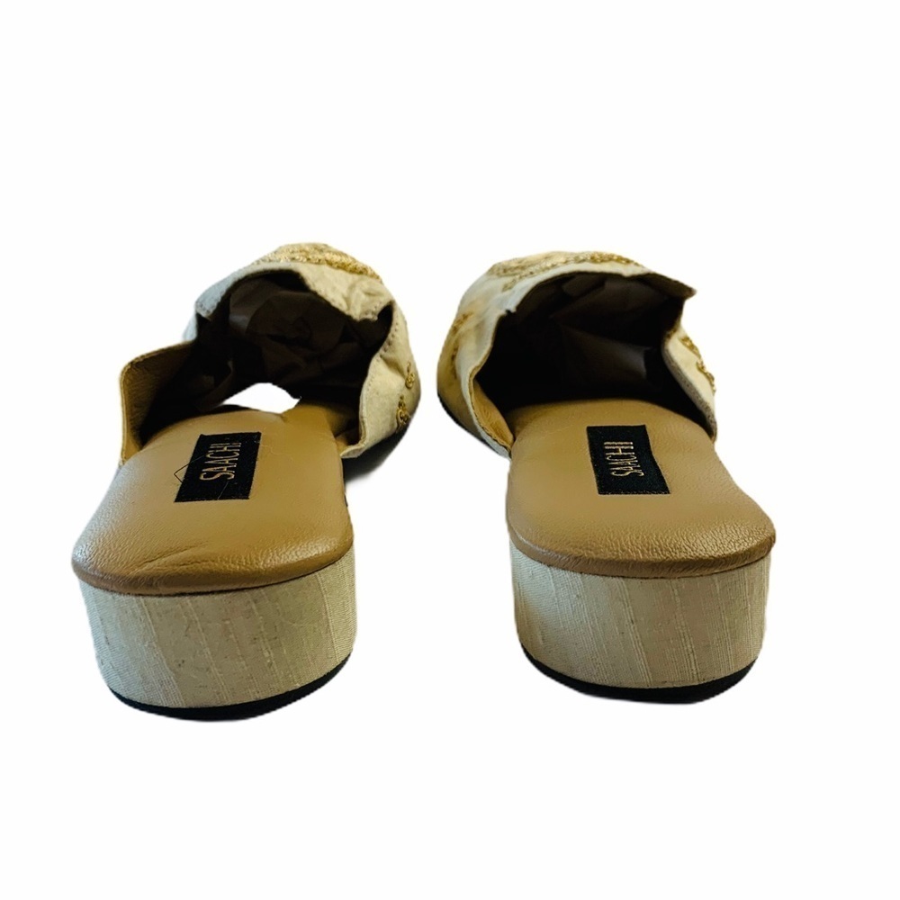 SAACHI Silk Embroidered Slides size 7 - Picture 4 of 15